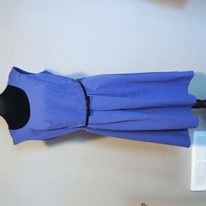 Kasper Purple Belted Midi Dress